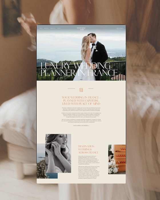 Site web luxe wedding planner france